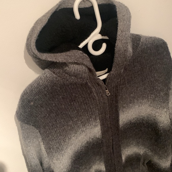 Incredible Nevada Grey Gradient Full Zip Sherpa Hoodie SZ Medium 🔥 - Picture 3 of 8